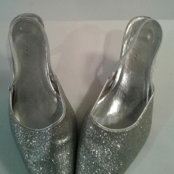 Frist Sight Silver Glittery Flats. - Picture 2 of 7